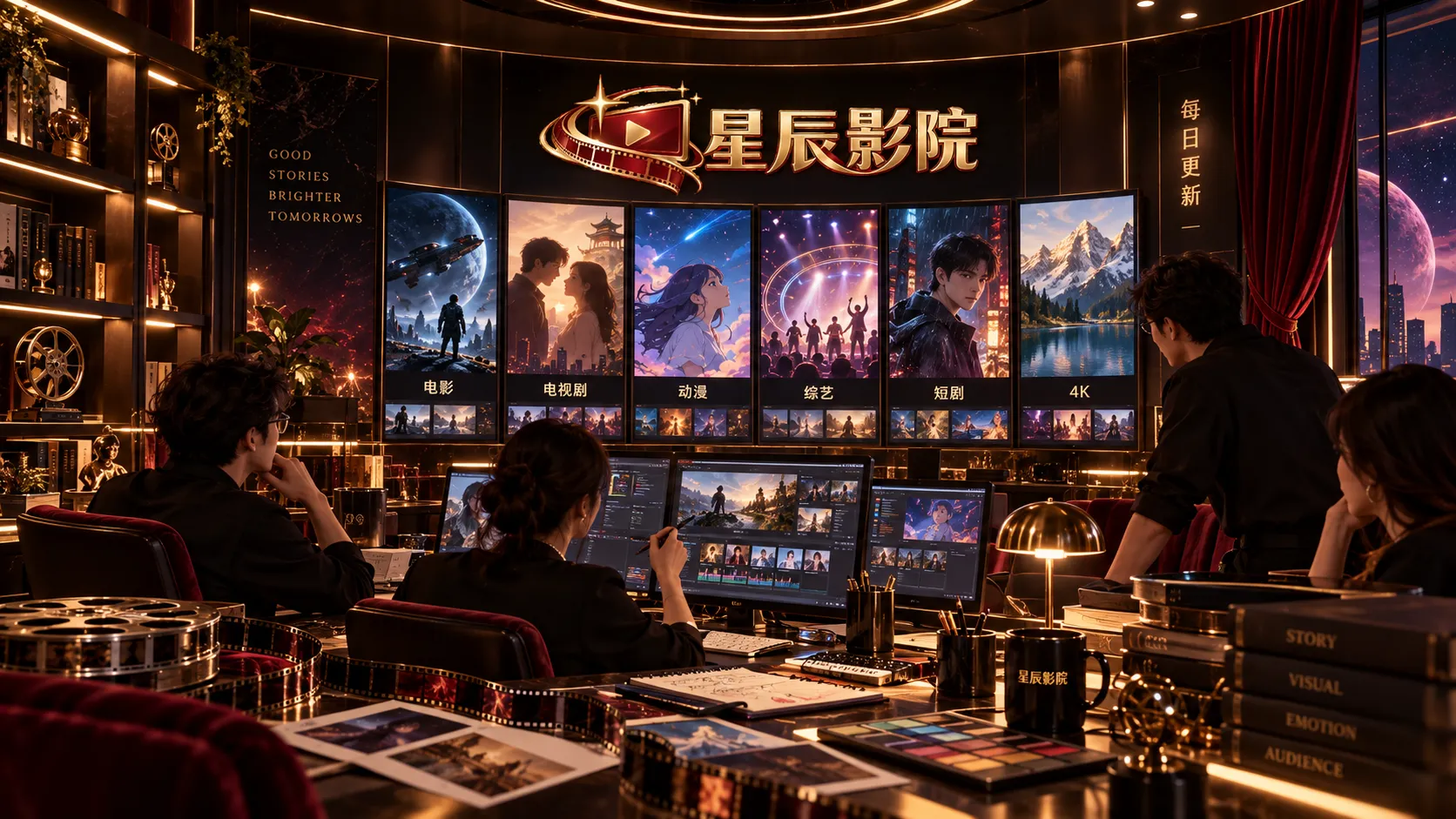 星辰影院影视内容编辑与产品团队场景
