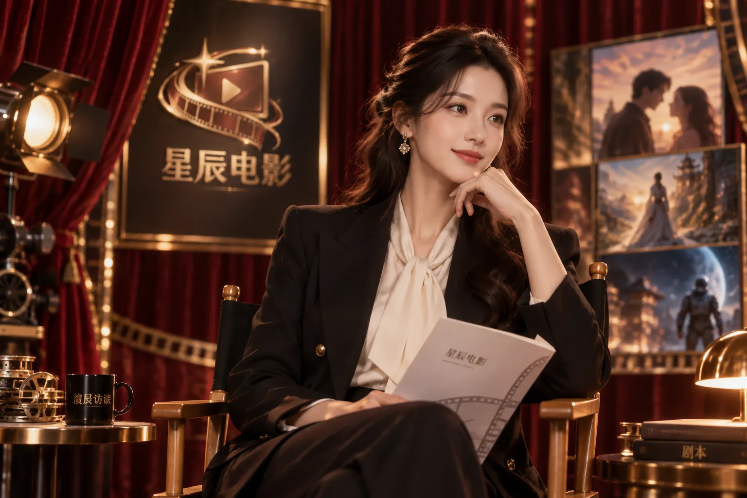 女性演员公开剧照与角色访谈场景